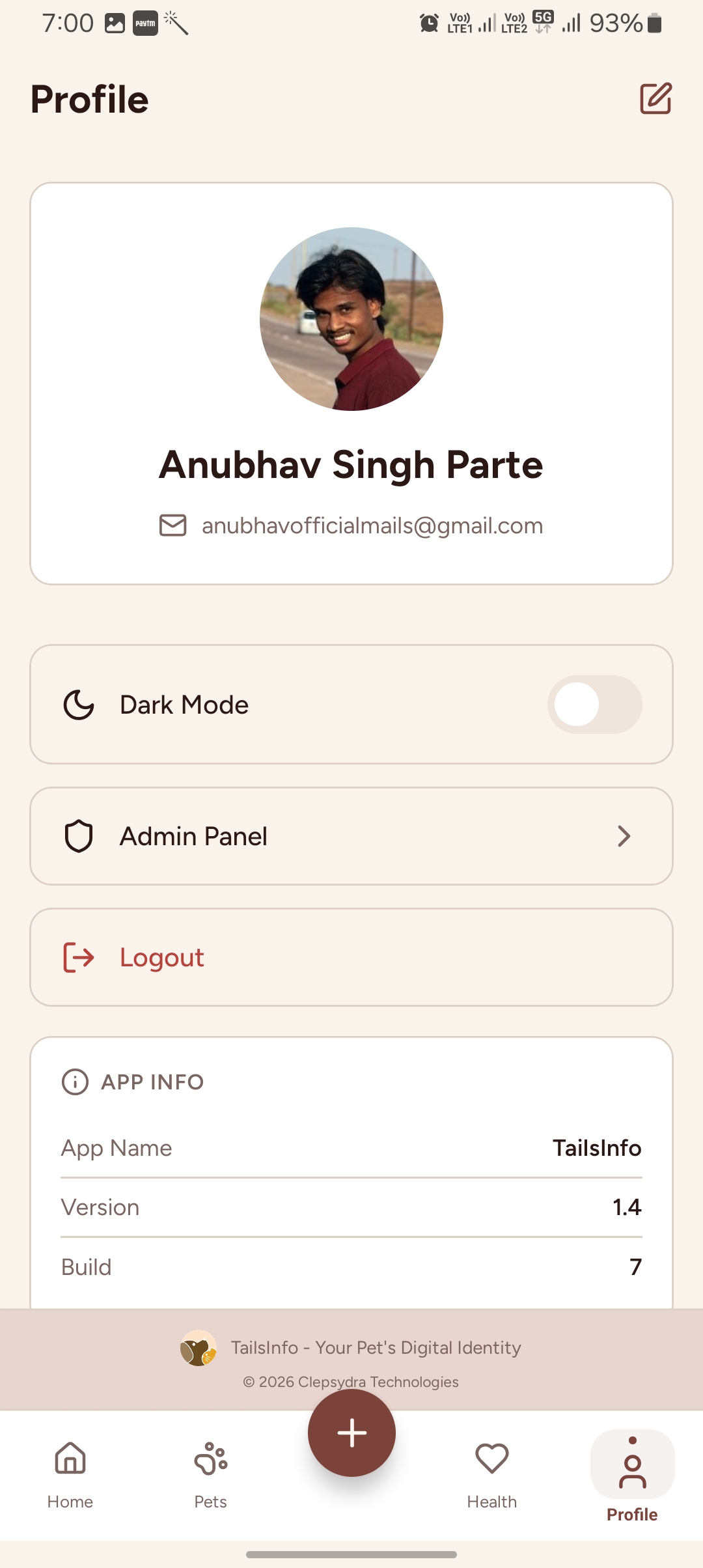 Profile & Settings