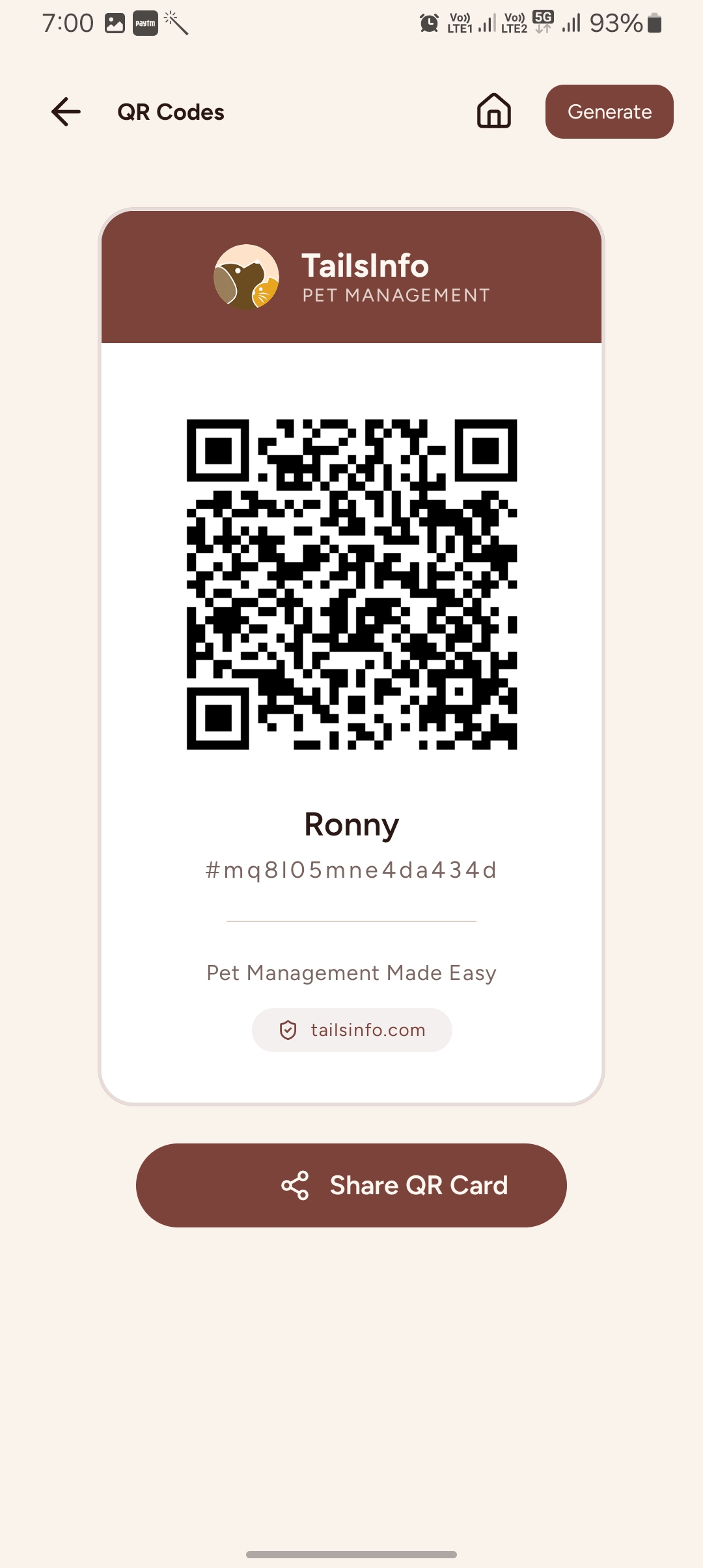 QR Code Card